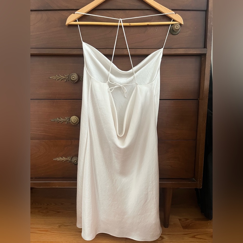 Aritzia Wilfred Harmonist Satin Cowl Neck Slip Dress - Picture 5 of 13